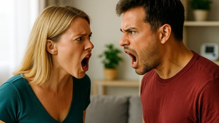 Husband and wife having an argument