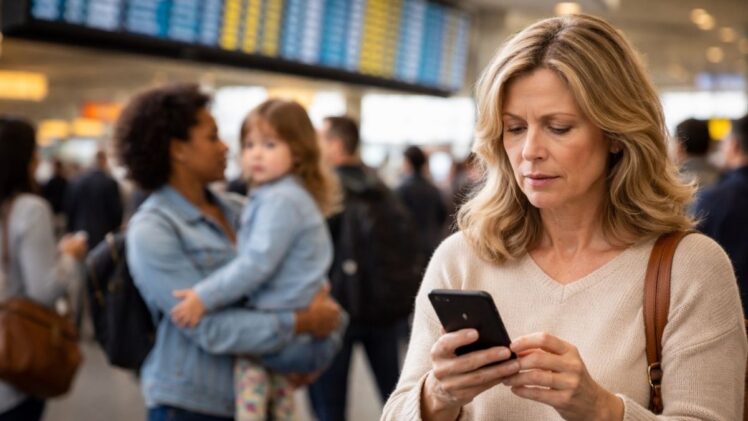 People at airport