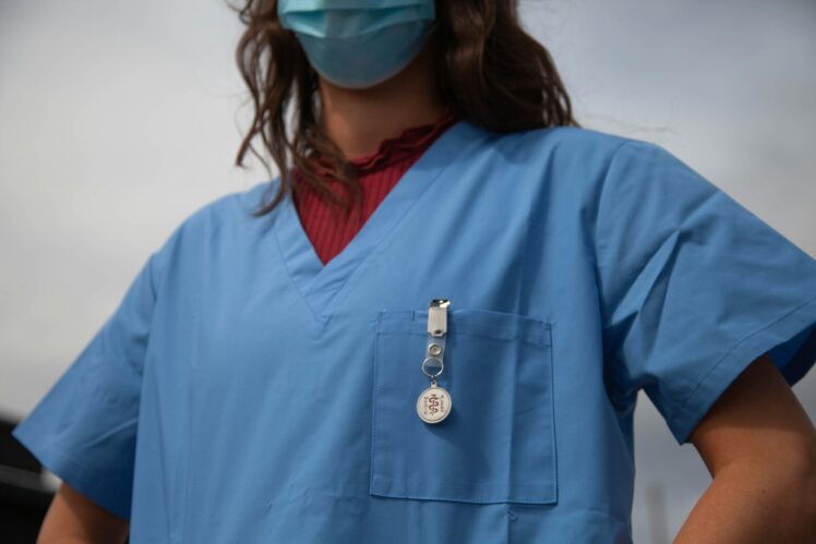 nurse with scrubs on
