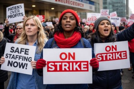 Nurses on strike