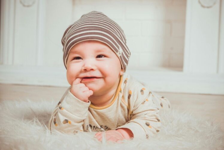Baby smiling. 