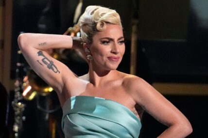 Apr 3, 2022; Las Vegas, NV, USA; Lady Gaga performs during the 64th Annual Grammy Awards