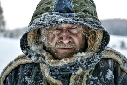Person in the cold.