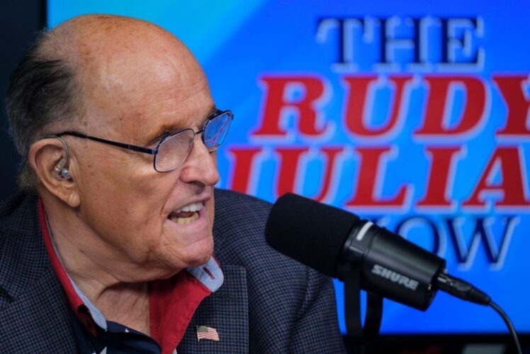 Rudy Giuliani hosts a livestream.