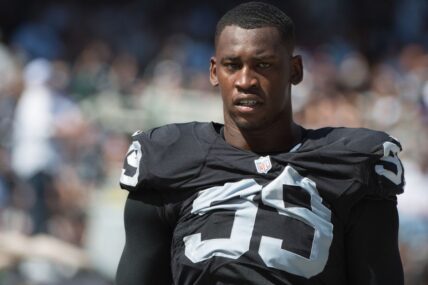 September 20, 2015; Oakland, CA, USA; Oakland Raiders defensive end Aldon Smith